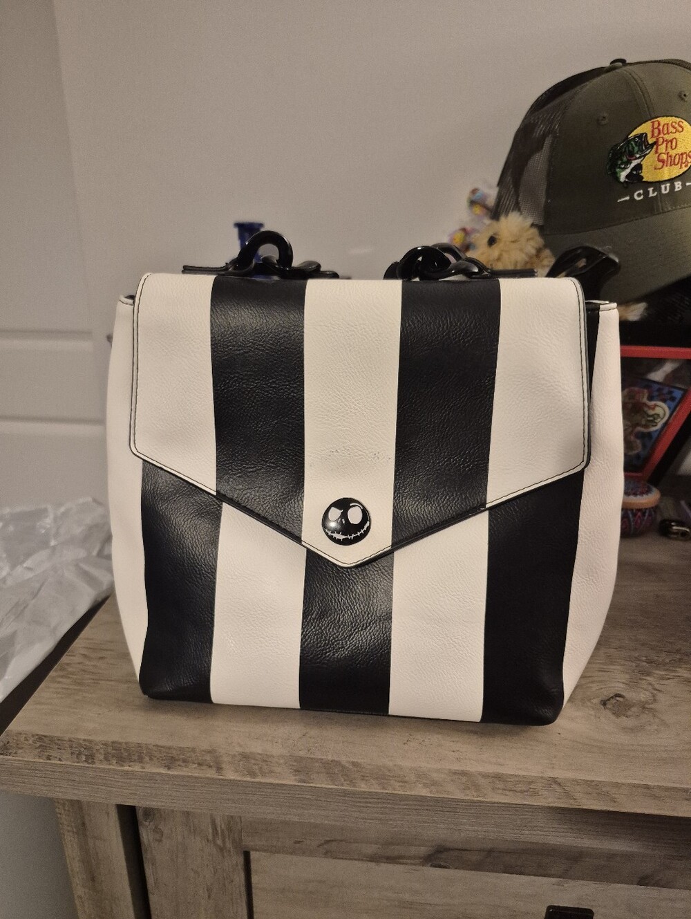 Loungefly Disney The Nightmare Before Christmas striped mini backpack